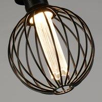 Searchlight LED Deco Bulb Globe E27 4,5W 2.700K black metal struts