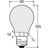 OSRAM LED bulb matt E27 6.5W 827 4-pack