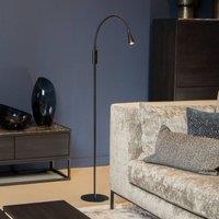 Lucide LED floor lamp Zozy, black, 3-StepDim, height 145 cm, flex arm