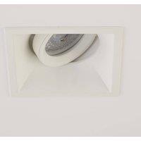 Searchlight Slim Trim Square recessed light, white, 9 x 9 cm, aluminium, GU10