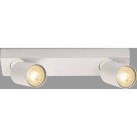 Searchlight Spotlight ceiling light, white, 2-bulb, aluminium, GU10