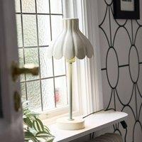 PR Home Wera table lamp, cream/green, height 47 cm, metal