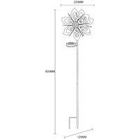 Globo LED ground spike light 36571, flower, wind chime, metal