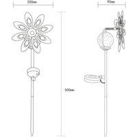 Globo LED ground spike light 36576, rust brown, metal, glass