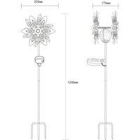 Globo LED solar light 36578, ground spike, rust brown, metal, glass