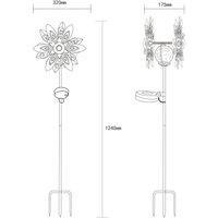 Globo LED solar light 36578S, ground spike, silver/black, metal