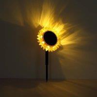 Globo LED solar light 33598 Sunflower 13 cm, yellow, plastic
