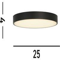 Searchlight Palma LED ceiling light, black, 25 cm, steel/acrylic