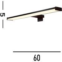 Searchlight Kos LED mirror light, width 60 cm, black aluminium IP44