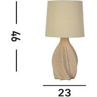 Searchlight Twist table lamp, beige, height 46 cm, textile/ceramic