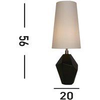 Searchlight Table lamp Apex white/black Height 55.5 cm textile/resin