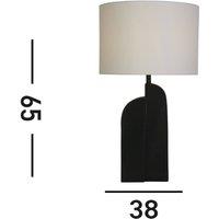 Searchlight Perth table lamp, white/black Height 65 cm textile/resin