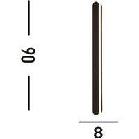 Searchlight Bordo LED outdoor wall light, height 90 cm, black, aluminium