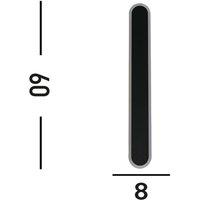 Searchlight Bordo LED outdoor wall light, height 60 cm, black, aluminium