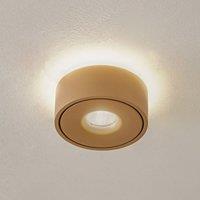 Arcchio LED ceiling lamp Rotari, brown, up and down