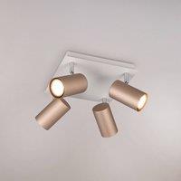 Trio Lighting Marley downlight brown/light grey 24 x 24 cm 4-bulb metal