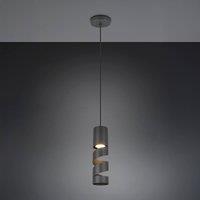 Trio Lighting Stream pendant light, black, 8 cm, metal, GU10