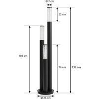 Lindby Gavros path light, die-cast aluminium, 3-bulb