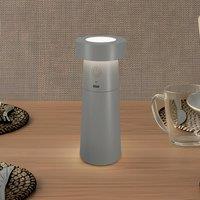 Lucande LED salt shaker Salt, light grey, rechargeable battery, IP44