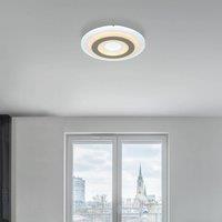 Globo LED ceiling lamp Sabatino, 30 cm, white/anthracite, CCT