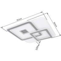 Globo LED ceiling lamp Kique, app-controllable, white, length 50 cm, CCT