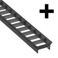 The Light Group SLC anti-glare louvre Click X joint, black, plastic