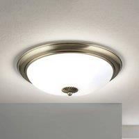 ORION Empire ceiling light, 48 cm, antique brass, frosted opal glass