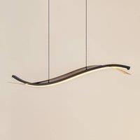 Lucande LED pendant light Alevia, black/gold, CCT