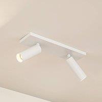Arcchio Brinja Slim ceiling spotlight, white, 2-bulb, GU10 MR11