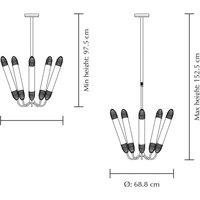 UMAGE pendant light Lemon Squeeze long, steel, 85.6 cm