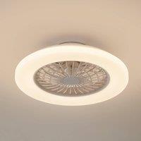 Lindby Vedin LED ceiling fan, DC, quiet, 49 cm, CCT