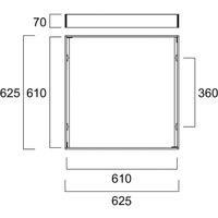 Sylvania mounting frame set for LED panels, 62.5 x 62.5 cm