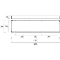 Sylvania mounting frame set for LED panels, 120 x 30 cm