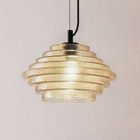 Lindby Pendant lamp, amber, glas