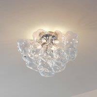 Lucande Diborah ceiling light, clear, 49 cm, glass, G9