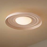 Lindby LED wall light Waves, beige, 43 cm, metal