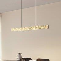 Lucande LED pendant light Nivara, 117 cm, gold, metal