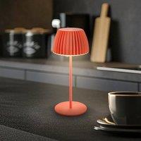 Briloner LED rechargeable table lamp Brilo unplugged Riffle, 20 cm, orange