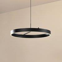 Lucande Rovan LED hanging light, 60 cm, black, CCT, dimmable