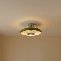Lindby Branford ceiling light, retro, 35 cm, green, metal
