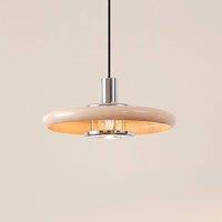 Lindby Branford pendant light, retro, 35 cm, beige, metal