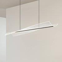 Lucande LED pendant light Vellia, black, length 112 cm, CCT