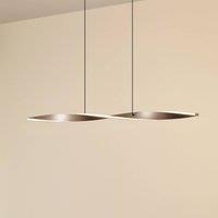 Lindby LED pendant light Jaren, black/brown, 100 cm, CCT