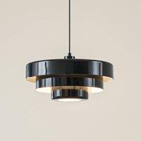 Lindby Tivra pendant light, black, 35 cm, metal, E27