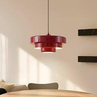 Lindby Tivra pendant light, red, 35 cm, metal, E27