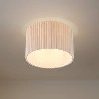 Lindby Libbie ceiling light, 45 cm, linen, cream