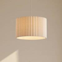 Lindby Libbie pendant light, 45 cm, linen, cream