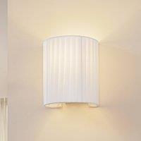 Lindby Virelle wall light, white, textile, E27