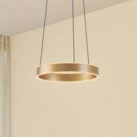 Lucande LED pendant light Tindra, 40 cm, gold, dimmable