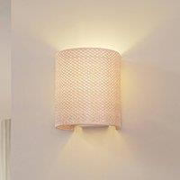Lindby Soula wall light, 20 cm, beige, plastic, E27